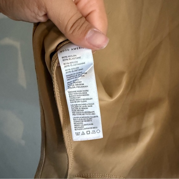 Good American Scuba Modern Bodysuit T-shirt Pecan NWOT - Picture 8 of 9